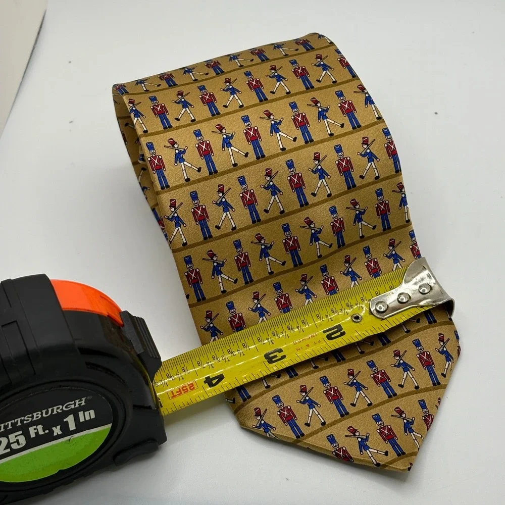 Tango Men's Silk Tie Gold Nutcracker‎ Soldier Pattern